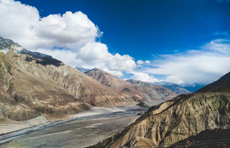 Hunder Sand Dunes in Nubra Valley, featuring a stunning cold desert landscape with golden sands