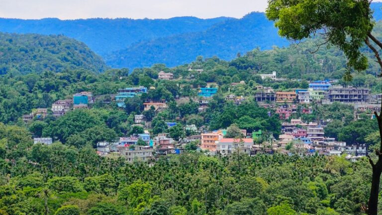 Scenic view of Dawki village in Meghalaya